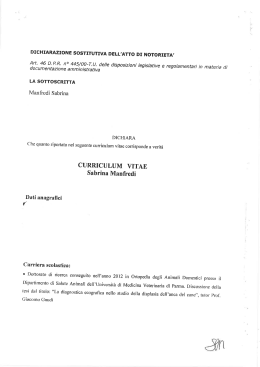 CV - Universit&agrave; degli Studi di Parma