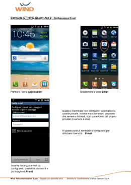Samsung GT-I8160 Galaxy Ace 2- Configurazione E-mail
