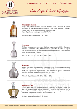 Linea Grappe - Antiche Distillerie Mantovani