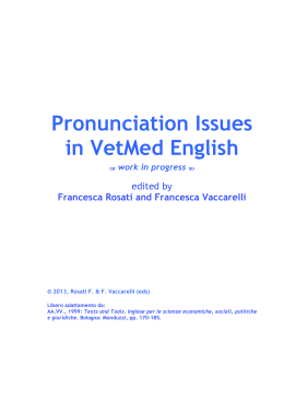Pronunciation Issues in VetMed English