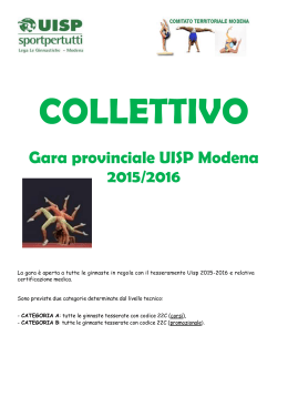 COLLETTIVO Gara provinciale UISP Modena 2015/2016