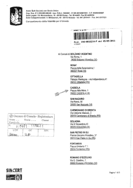 ANAS spa - Viabilità Veneto - Avviso ai creditori