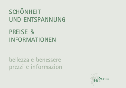 SCH&Ouml;NHEIT UND ENTSPANNUNG PREISE & INFORMATIONEN