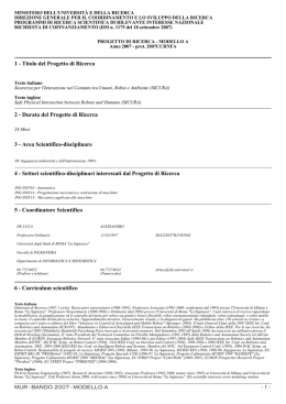 Titolo del Progetto di Ricerca 2 - Dipartimento di Informatica e