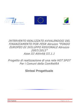 Sintesi progetto Hotspot