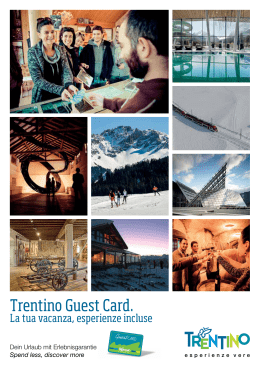 Trentino Guest Card. - Azienda per il Turismo Altopiano di Piné e