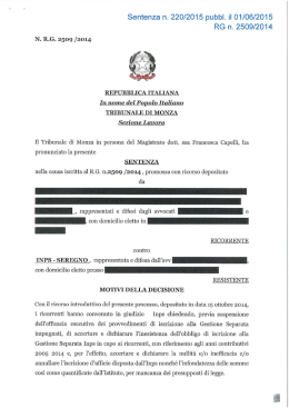 Sentenza n. 220/2015 - Ordine Ingegneri Monza e Brianza
