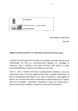 Alla Prefettura della Spezia