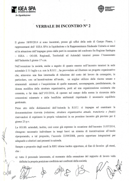IGEA SPA. - filctem cgil sarda