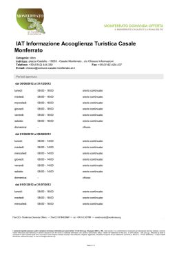 IAT Informazione Accoglienza Turistica Casale