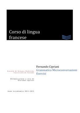 Corso di Fr. Cipr-Agr. corretto - Universit&agrave; degli Studi di Teramo