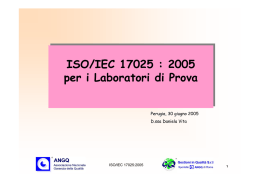 La norma ISO/IEC 17025 - Universit&agrave; degli Studi di Perugia