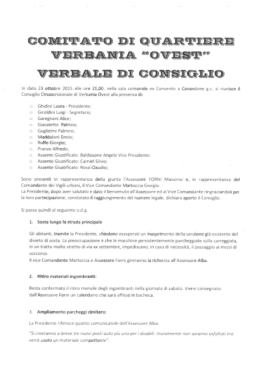 Verbale del 23 ottobre 2015