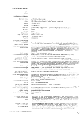 curriculum vitae - Provincia Caltanissetta