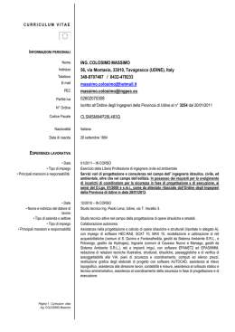 Scarica CV - Ordine degli Ingegneri della provincia di Udine