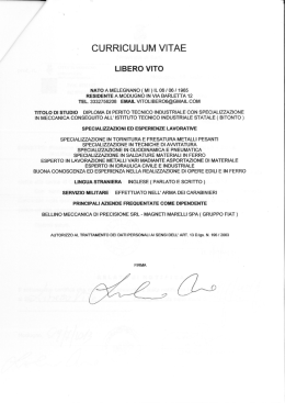 curriculum vitae - Comune di Modugno