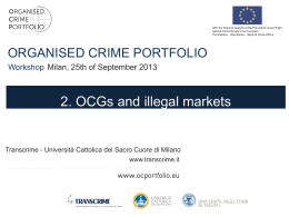 Workshop 2 Illegal markets - Organised Crime Portfolio