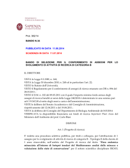 Prot. 382/14 BANDO N.34 PUBBLICATO IN DATA 11.06