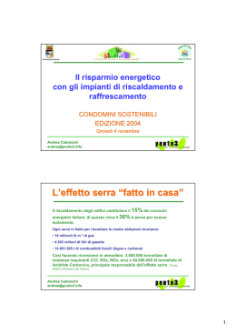 L`effetto serra &ldquo;fatto in casa&rdquo;