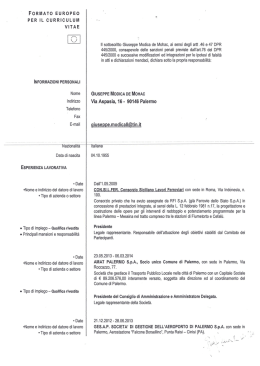 Curriculum Vitae - Fondazione Istituto G.Giglio di Cefal&ugrave;