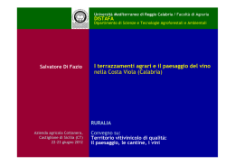 I terrazzamenti agrari e il paesaggio del vino nella Costa