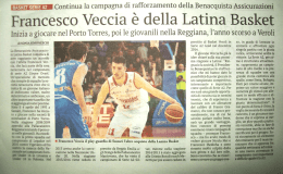 Francesco Veccia è della Latina Basket