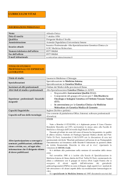 CV - Azienda Ospedaliera Senese