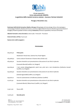 Corso educazionale SIDAPA: La gestione delle reazioni