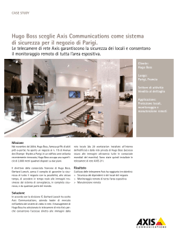 Hugo Boss sceglie Axis Communications come sistema di sicurezza