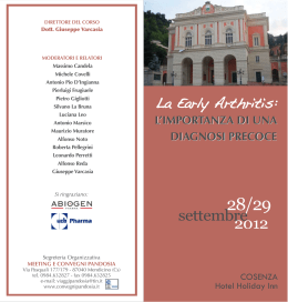 settembre 2012 - Meeting e Convegni Viaggi Pandosia Cosenza