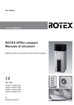 ROTEX HPSU compact Manuale di istruzioni