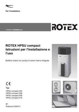 ROTEX HPSU compact Istruzioni per l`installazione e l`uso