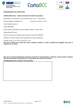 INFORMAZIONI SULL`EMITTENTE ICCREA BANCA Spa