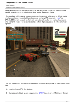 Vuoi giocare a GTA San Andreas Online?
