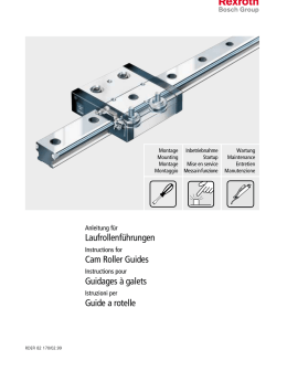 Laufrollenf&uuml;hrungen Cam Roller Guides Guidages &agrave; galets