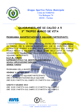 Torneo De Vita - Gruppo Sportivo Polizia Municipale di Torino