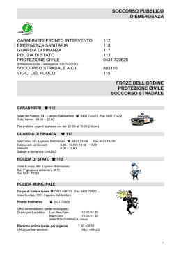 SOCCORSO PUBBLICO D`EMERGENZA