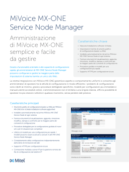 MiVoice MX-ONE Service Node Manager