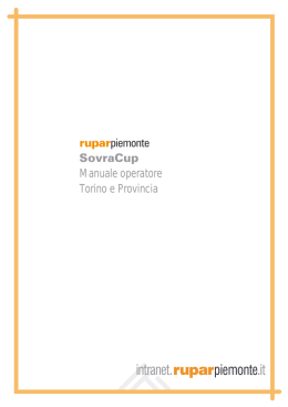 Manuale operatore - Sistema Piemonte