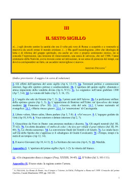 III IL SESTO SIGILLO - Dante Alighieri