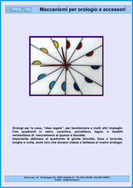 Meccanismi per orologio e accessori