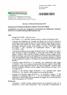 Decreto n. 1618 del 4 Dicembre 2013