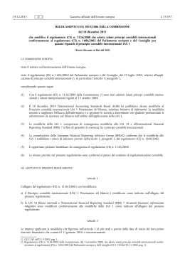 REGOLAMENTO (UE) 2015/ 2406 DELLA COMMISSIONE
