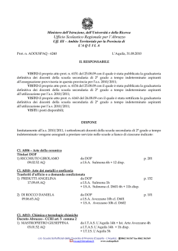 Decreto - Ufficio Scolastico Provinciale L`Aquila
