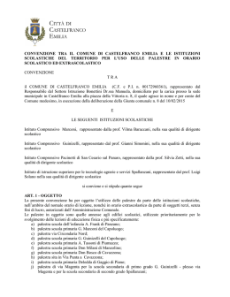 Convenzioni uso palestre in orari extrascolastico