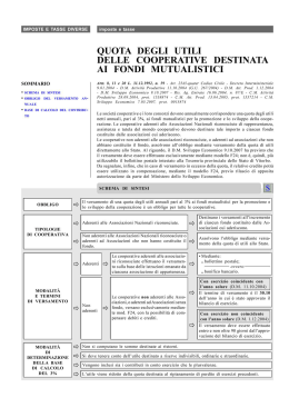 Destinazione utili ai fondi mutualistici