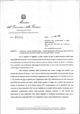 NOTA MEF SUGLI IMMOBILI DI INTERESSE STORICO