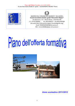 Anno scolastico 2011/2012 - Istituto Comprensivo Alessandro Magno