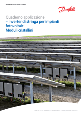 Inverter di stringa per impianti fotovoltaici