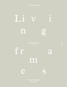 Living frames Technical Book Part III Vo l. I